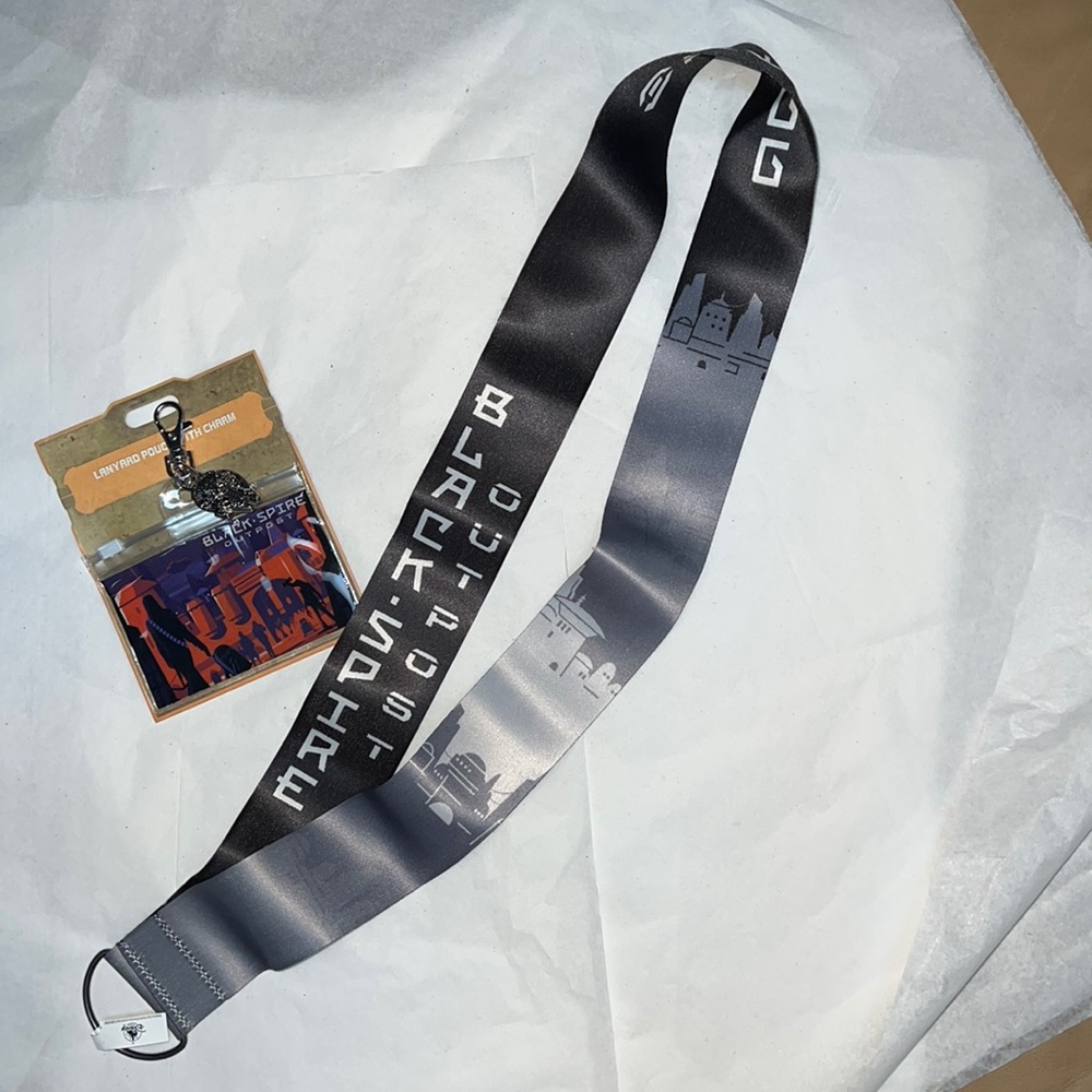 DISNEY Star Wars 2pcs Lanyard & Pouch Black Spire Outpost